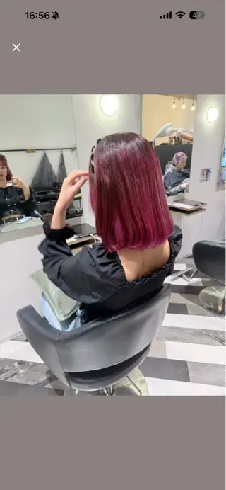 ミディアム カラー 三原 賢二 【縮毛矯正】のヘアスタイル