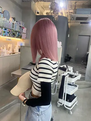 ミディアム カラー 前橋 姫奈のヘアスタイル