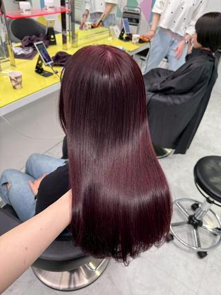 カラー 中×韓mix🥀秋色 ワンホンヘア🤍のヘアスタイル