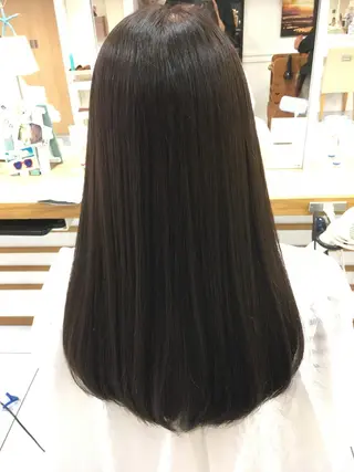 ロング カラー 髪質改善/縮毛矯正 /レイヤーカット岡部のヘアスタイル