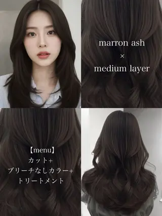 ロング 韓国ヘア×2way 🇰🇷和知拓郎のヘアスタイル