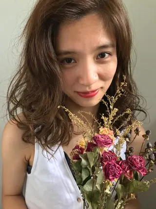 セミロング カラー 上條 航平のヘアスタイル