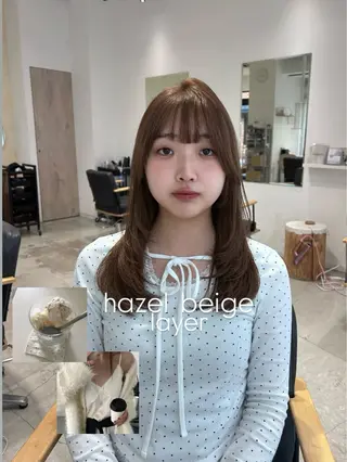 ロング カラー ブリーチなしWカラー ／レイヤー🎀マリノのヘアスタイル
