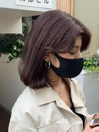 ミディアム カラー ヘアアレンジ 憧れの艶ハイトーンへ 🌙サイダサキのヘアスタイル