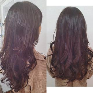 ロング カラー 森長 咲子のヘアスタイル