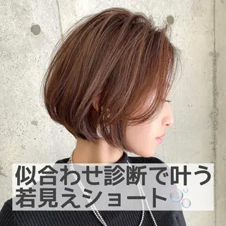 ショート 縮毛矯正/艶髪/ 透明感カラー/たくまのヘアスタイル