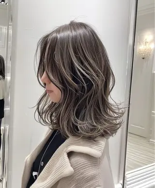 ミディアム 【白髪ぼかし特化】 お悩み改善/深川諒のヘアスタイル