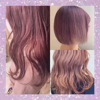 ミディアム カラー 暖色/ブリーチカラー 🎀 M i k uのヘアスタイル