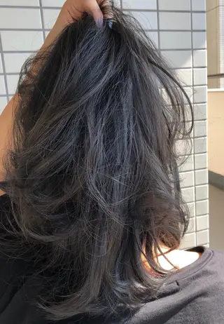 ミディアム カラー 笠谷 正之のヘアスタイル