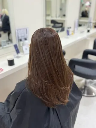 ロング 🤎モテ髪&透明感 ミルクティー🥣🤎のヘアスタイル