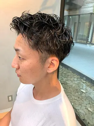 ショート パーマ メンズ 似合わせショート×透 明感/やじまたかしのヘアスタイル