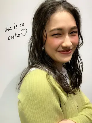 ミディアム パーマ hiro【沿線で叶う 似合わせhair】のヘアスタイル