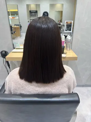 ミディアム カラー 髪質改善/縮毛矯正 /メンズパーマ川田のヘアスタイル