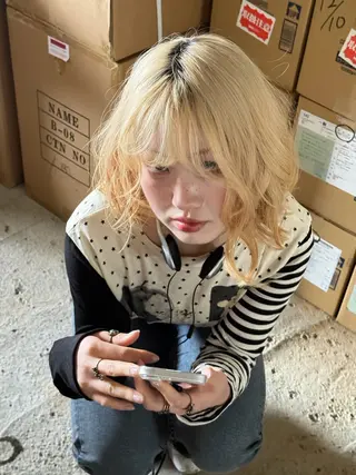 カラー ボブ&寒色🎐ᩚ 短髪 COCOROのヘアスタイル