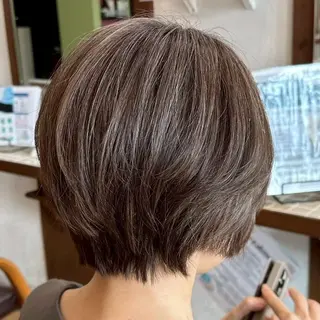 ショート カラー 縮毛矯正/ワンカラー モデル募集🫧田村のヘアスタイル