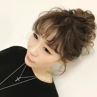 ミディアム カラー パーマ ヘアアレンジ ネイル マツエク・マツパ 吉川 宙翔のヘアスタイル