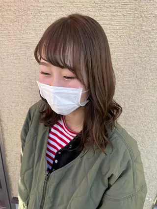 ミディアム カラー コレットヘアー 田中アヤノのヘアスタイル
