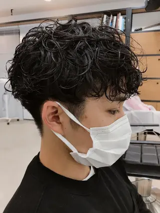 ショート パーマ メンズ メンズパーマ タカキリョウのヘアスタイル