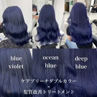 ロング カラー 韓国うる艶ハイトーン 💙ayana💙のヘアスタイル