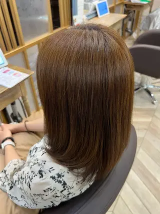 セミロング 縮毛矯正練習 モデル募集✨️NOAのヘアスタイル
