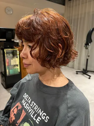 ミディアム パーマ iroha/ n.w.h🎀のヘアスタイル