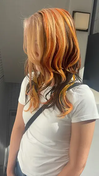 ミディアム ブリーチ透明感カラー /レイヤー👗しずかのヘアスタイル