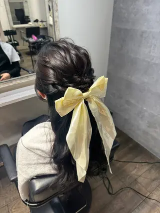 セミロング ヘアアレンジ Rena/韓国 /ワンホンヘアのヘアスタイル