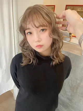 セミロング 🌈高田大夢似合わせ 透明感カラー🌈のヘアスタイル