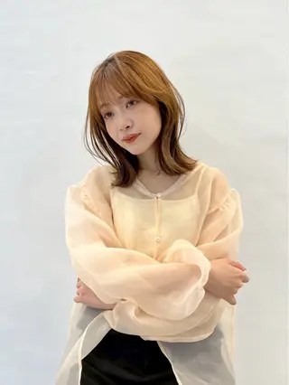 ミディアム ボブ.艶髪 髪質改善.縮毛矯正のヘアスタイル
