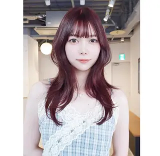 セミロング カラー ITbyALBUM 藤沢店のヘアスタイル