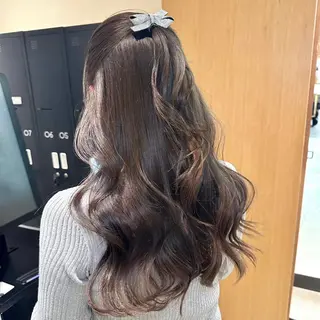 セミロング 結べるレイヤーカット /カラー/あさかのヘアスタイル