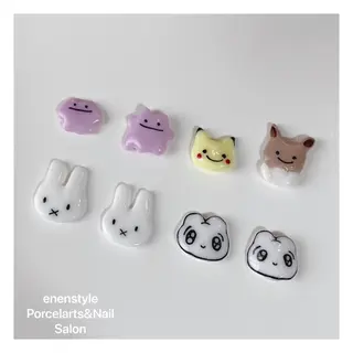 ミディアム ネイル 🐾enen style 🐾のネイルデザイン