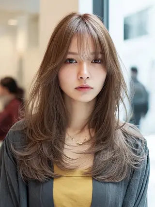ロング 絶対綺麗な暖色カラー 🎯あります✨増渕✨のヘアスタイル