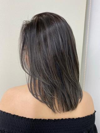 ミディアム カラー ヘアアレンジ プルエクステ 𝑾𝑨𝑲𝑨のヘアスタイル