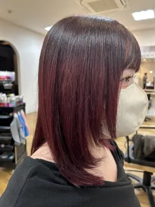 ミディアム カラー 近森 美帆[モーラ高石店]のヘアスタイル