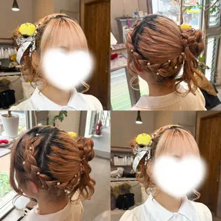 ロング ヘアアレンジ ゆ ののヘアスタイル