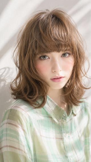 ミディアム カラー タケ ウチのヘアスタイル
