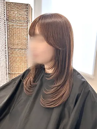 セミロング ✨長岡市韓国レイヤー /髪質改善/山下竣介のヘアスタイル