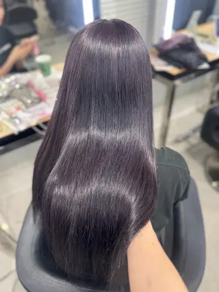 セミロング カラー ヘアアレンジ 🤍淡色ピンク&ラベ ンダーYUKI🤍のヘアスタイル