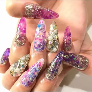 ネイル 渋谷/チップ長さ出し 👑アプレgel-xのネイルデザイン