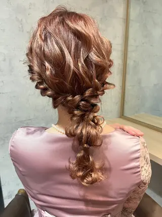 セミロング ヘアアレンジ メンズモテパーマ💙 fuwaのヘアスタイル