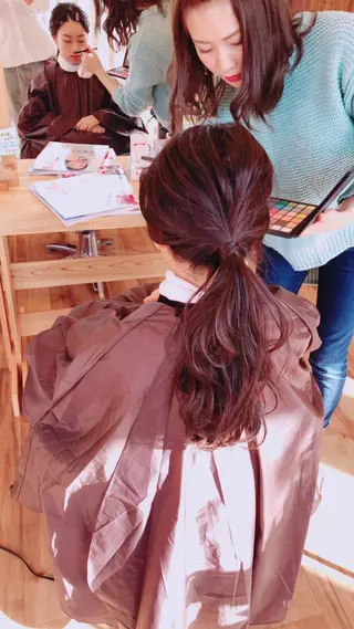 セミロング ヘアアレンジ エクステ/プルエク/ rita/フルヤマのヘアスタイル