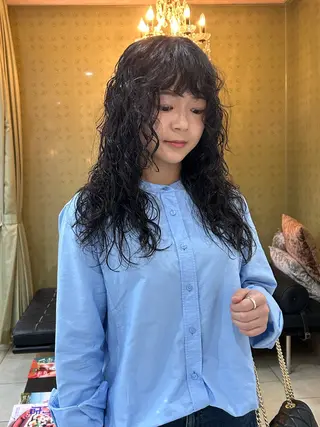 ロング パーマ 似合わせパーマ/ メンズパーマ/しゅうのヘアスタイル