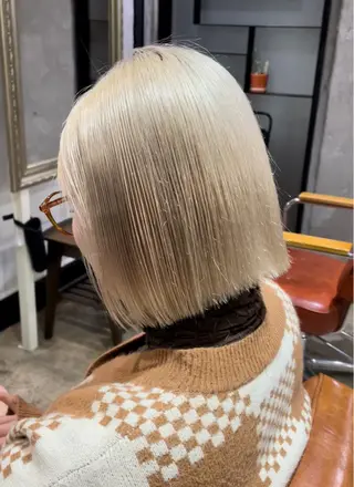 ミディアム 🔥コテ巻き風 ボブパーマ🔥のヘアスタイル