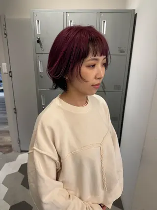 ショート カラー ブリーチ/アレンジ 天満/chihiroのヘアスタイル