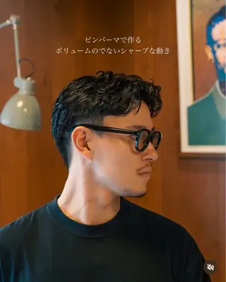 パーマ メンズ メンズショート タチカワユウキのヘアスタイル