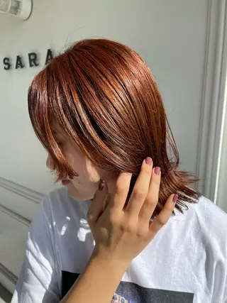 ミディアム カラー 野田 カレンのヘアスタイル