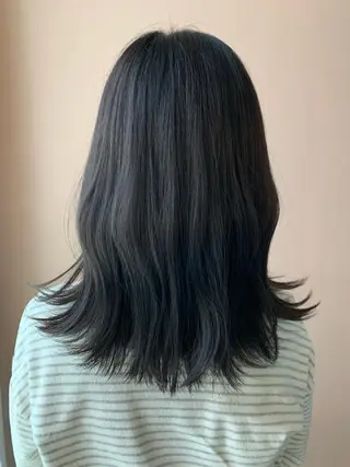 セミロング カラー hubhair レイヤー/透明感のヘアスタイル