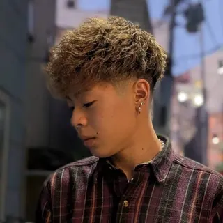 パーマ メンズ CUFFIA💈 天王寺メンズバーバーのヘアスタイル