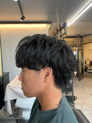 ショート メンズ 💈フェード× パーマ🔥松下💈のヘアスタイル